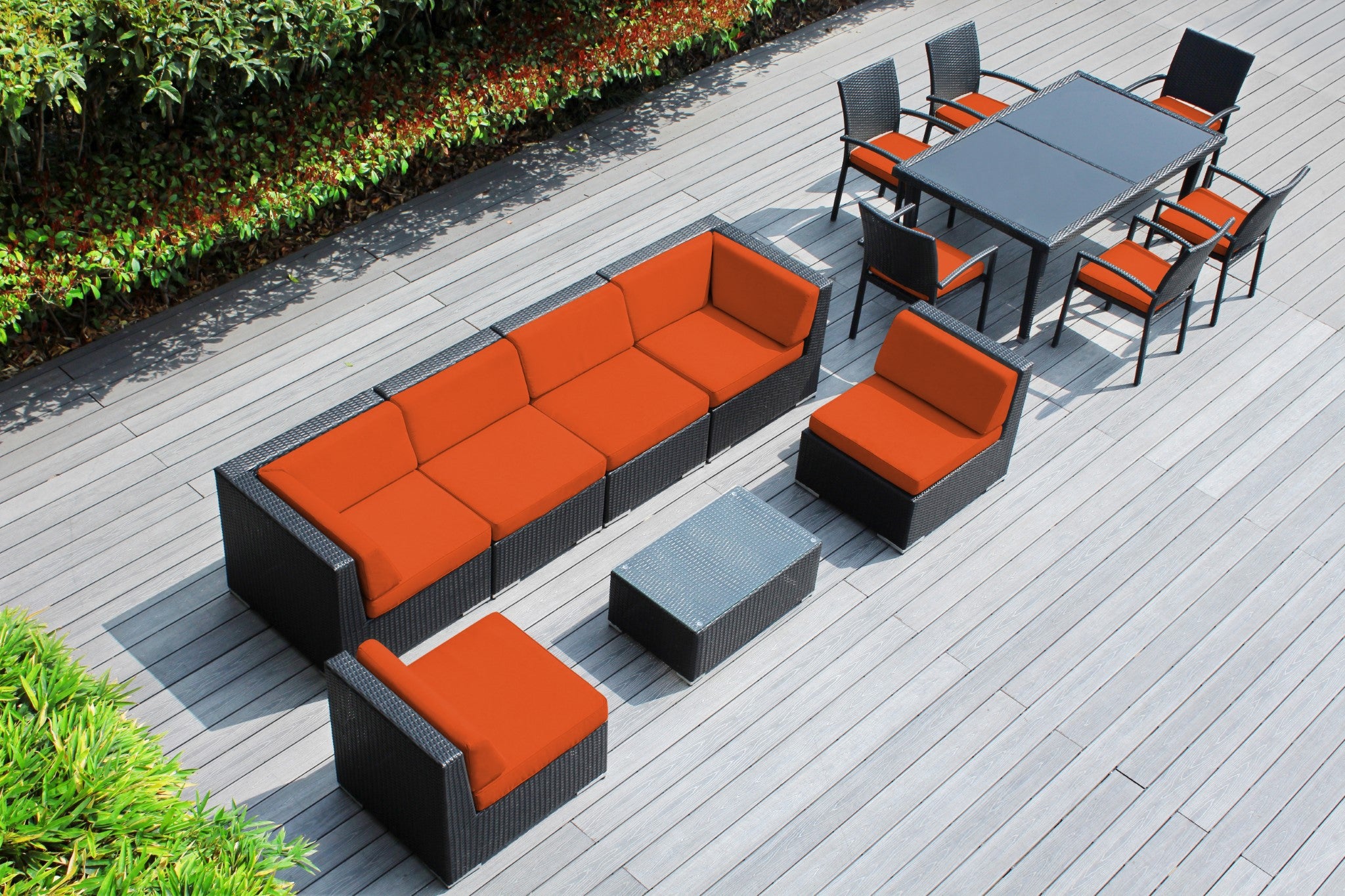 Rainshield Patio Furniture -  14 Piece Combination Set with Seating and Dining