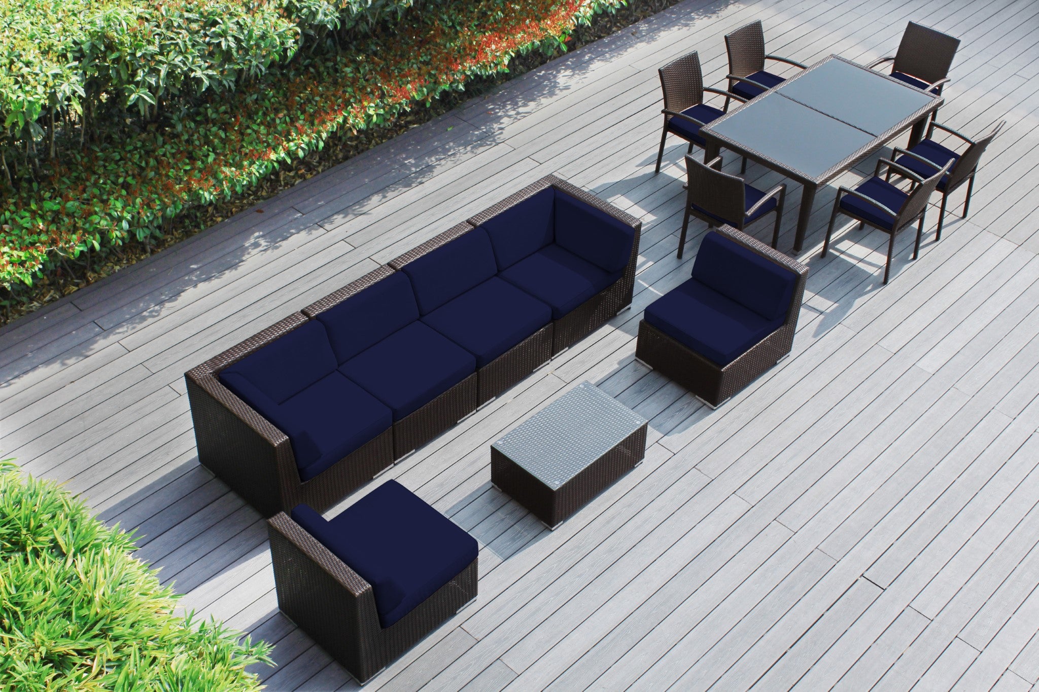 Rainshield Patio Furniture -  14 Piece Combination Set with Seating and Dining
