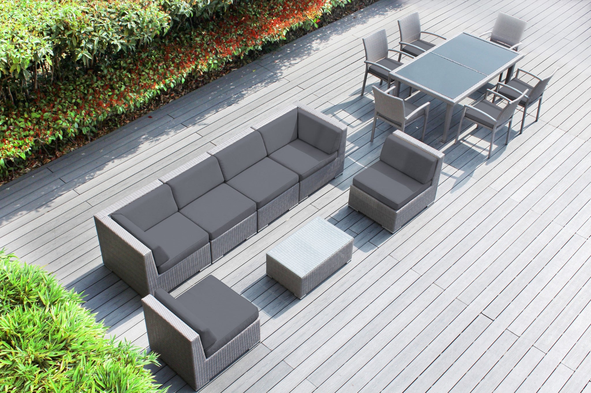 Rainshield Patio Furniture -  14 Piece Combination Set with Seating and Dining
