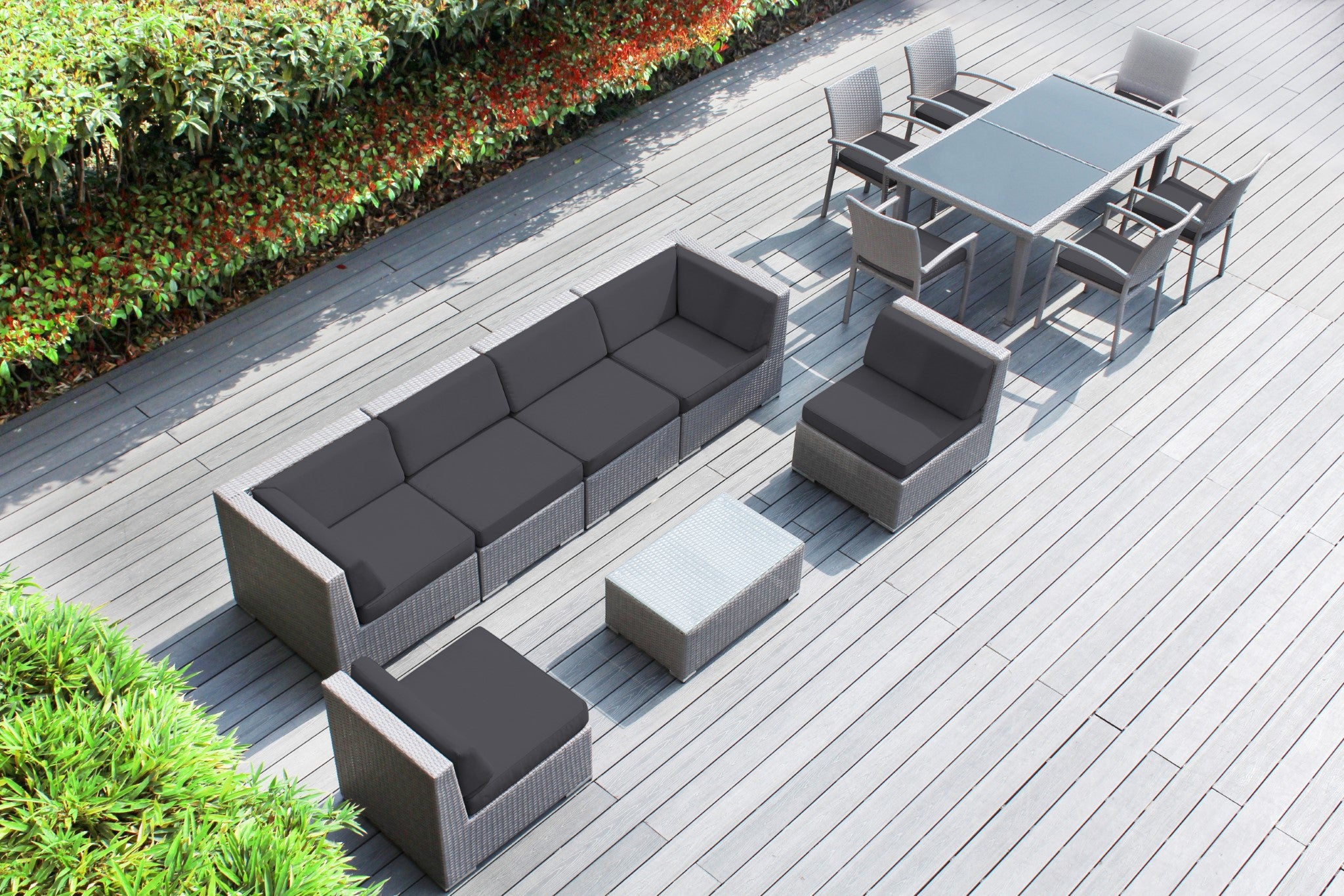 Rainshield Patio Furniture -  14 Piece Combination Set with Seating and Dining