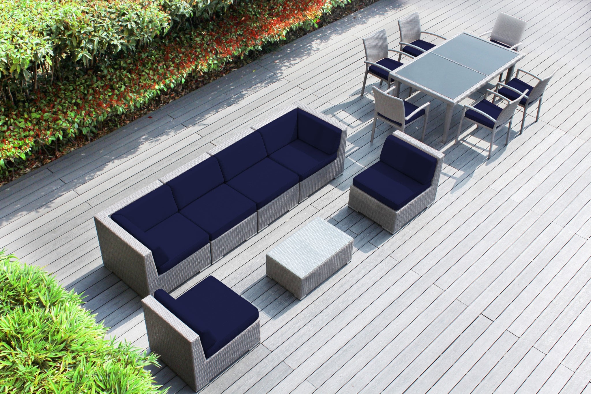 Rainshield Patio Furniture -  14 Piece Combination Set with Seating and Dining