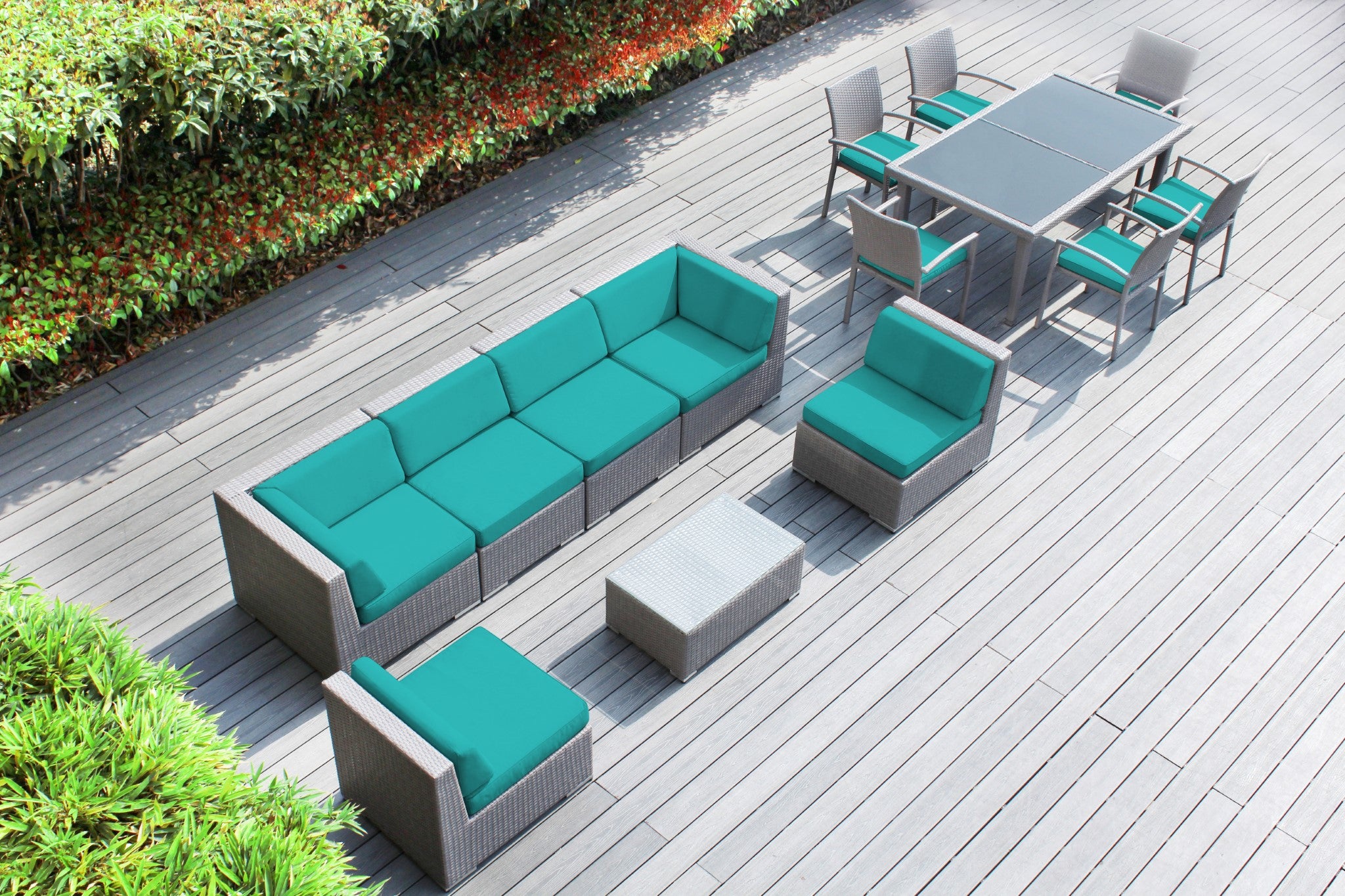 Rainshield Patio Furniture -  14 Piece Combination Set with Seating and Dining