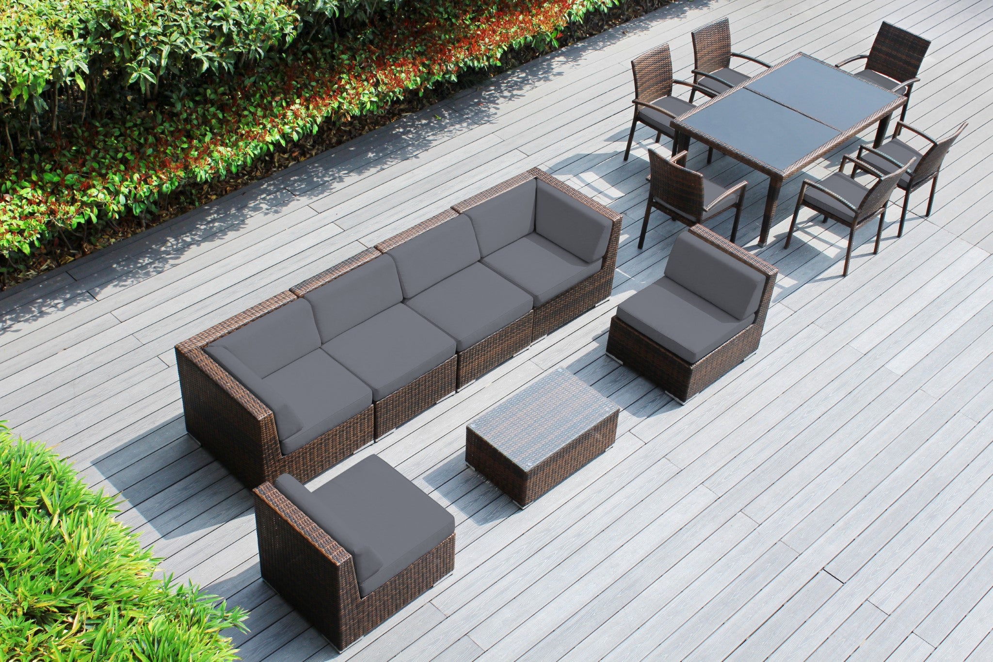 Rainshield Patio Furniture -  14 Piece Combination Set with Seating and Dining