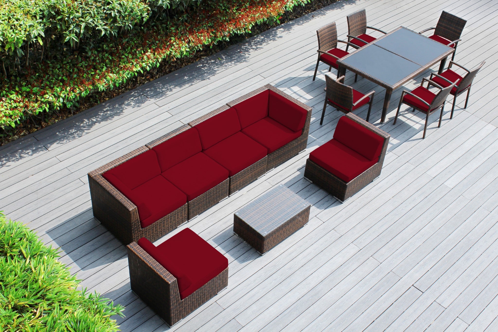 Rainshield Patio Furniture -  14 Piece Combination Set with Seating and Dining