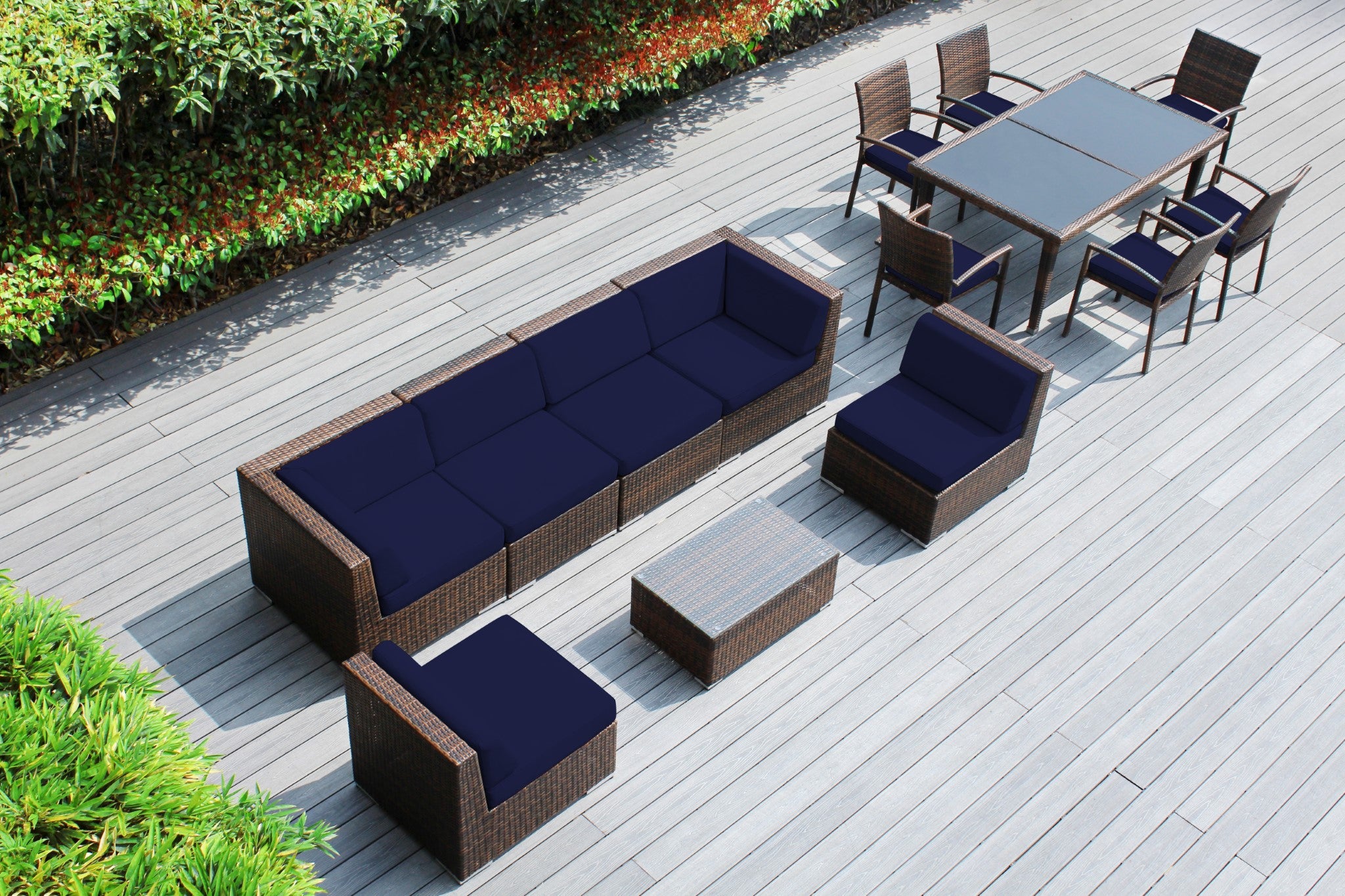 Rainshield Patio Furniture -  14 Piece Combination Set with Seating and Dining