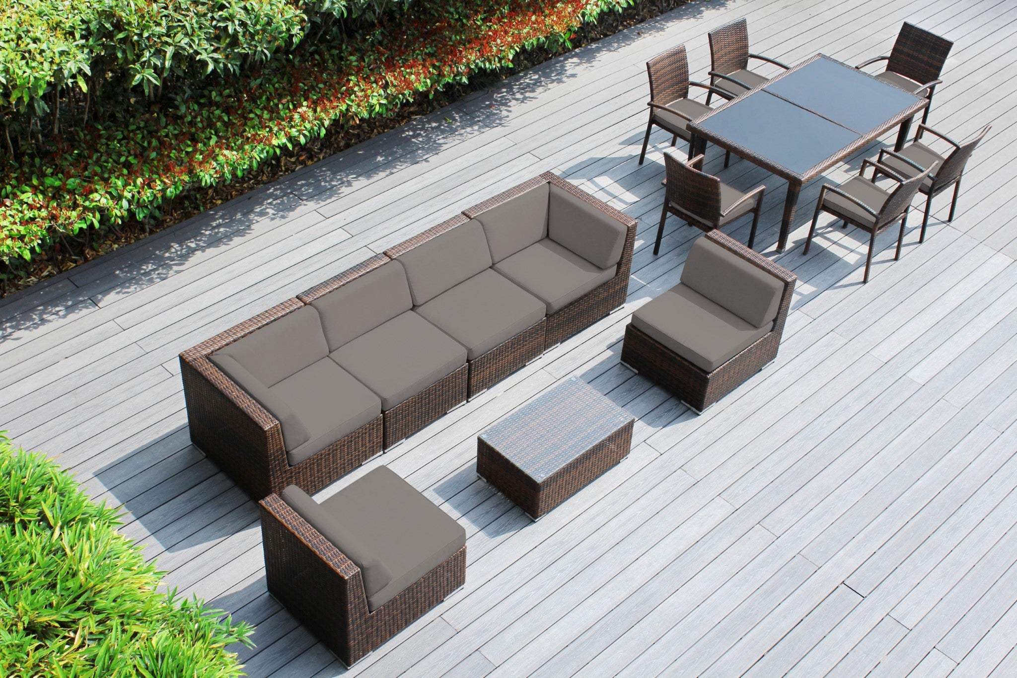 Rainshield Patio Furniture -  14 Piece Combination Set with Seating and Dining
