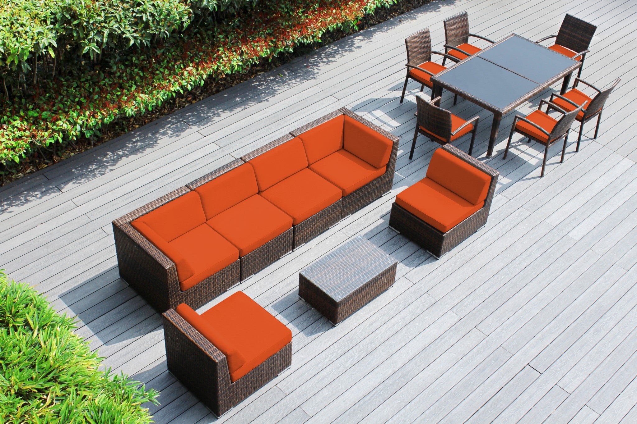 Rainshield Patio Furniture -  14 Piece Combination Set with Seating and Dining