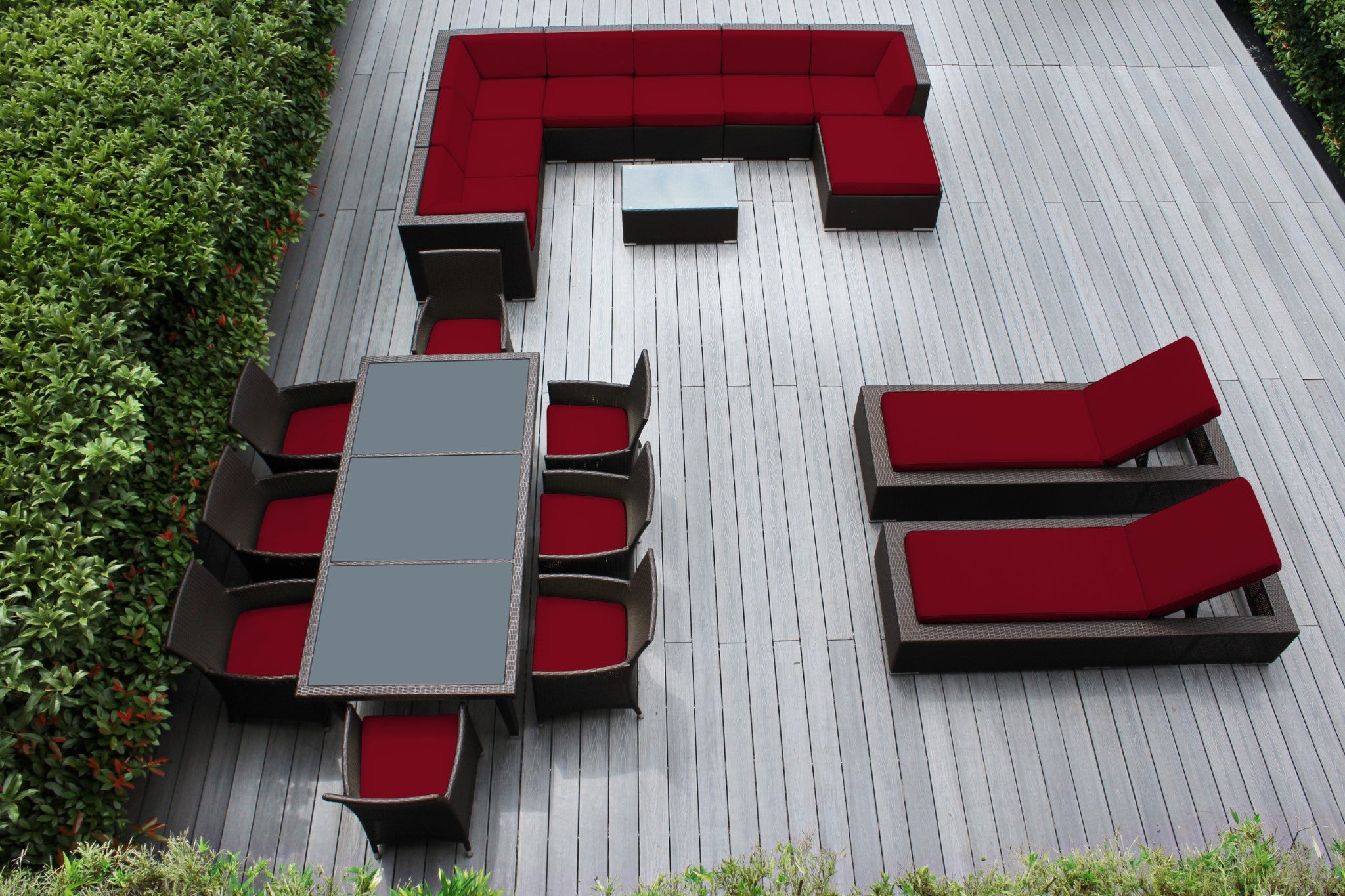 Rainshield Patio Furniture -  20 Piece Combination Set with Seating, Dining & Chaise Lounges