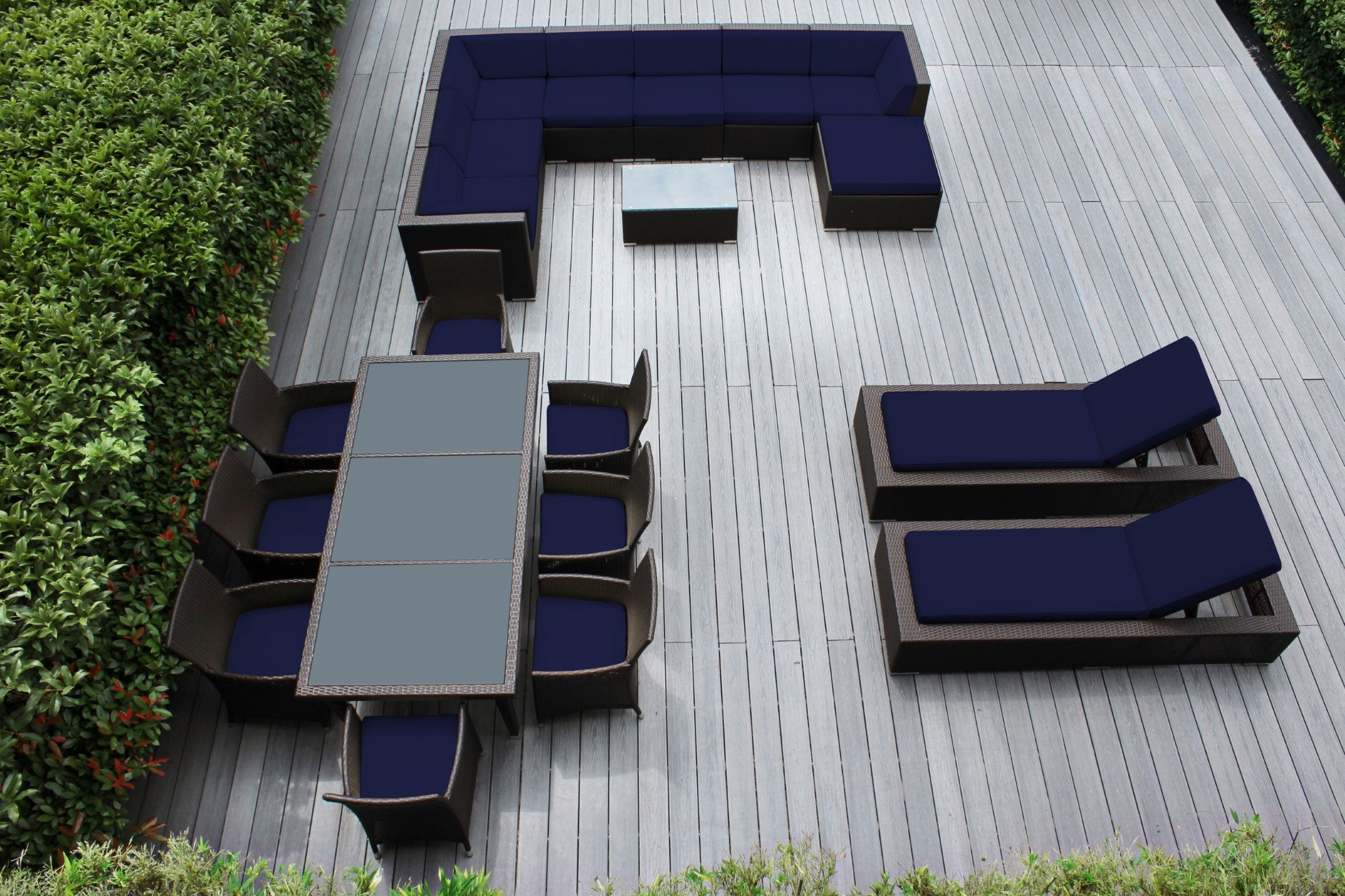 Rainshield Patio Furniture -  20 Piece Combination Set with Seating, Dining & Chaise Lounges