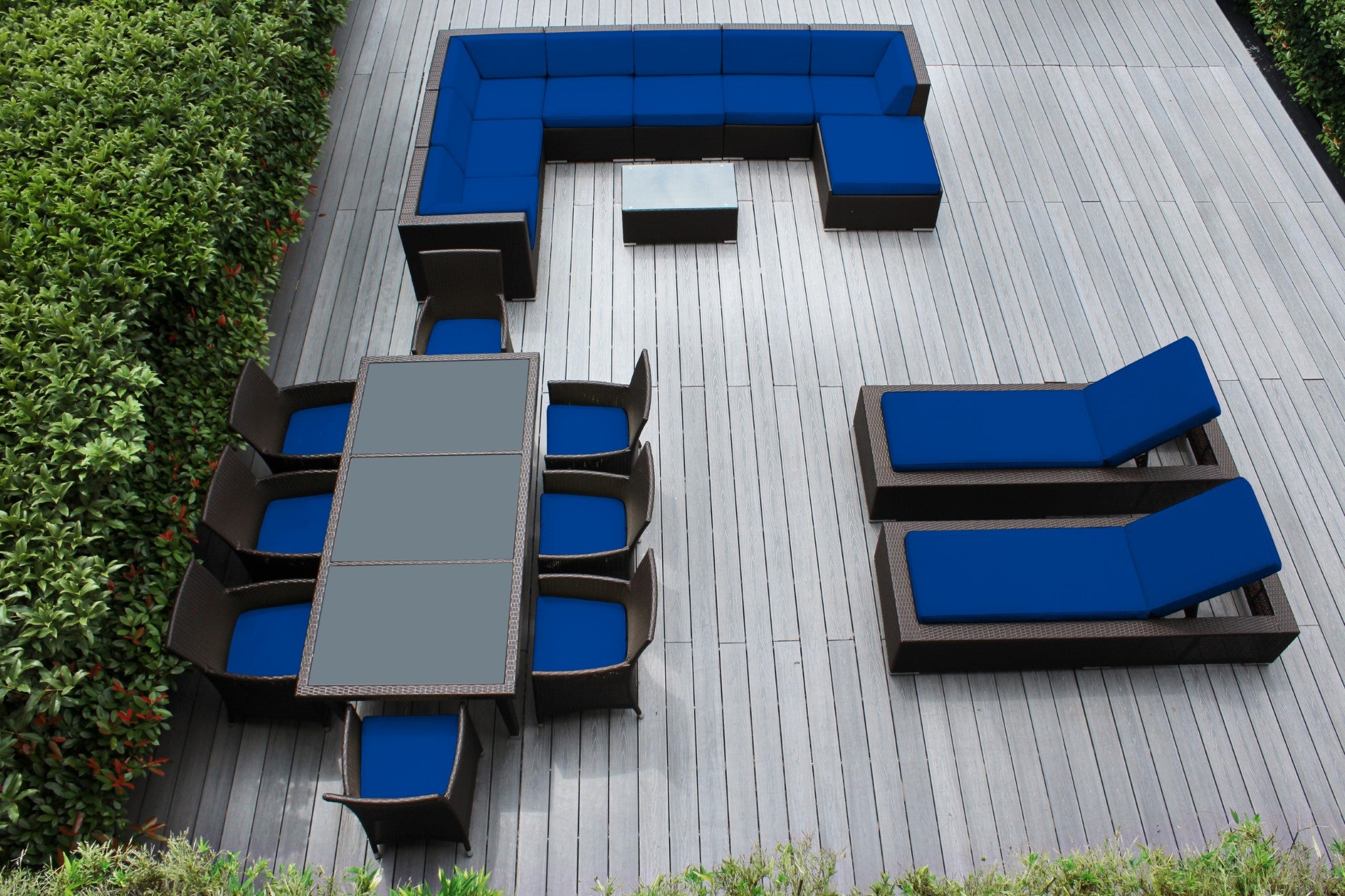 Rainshield Patio Furniture -  20 Piece Combination Set with Seating, Dining & Chaise Lounges