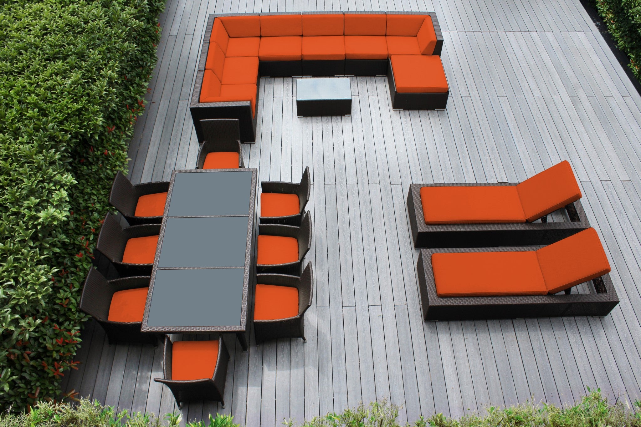 Rainshield Patio Furniture -  20 Piece Combination Set with Seating, Dining & Chaise Lounges