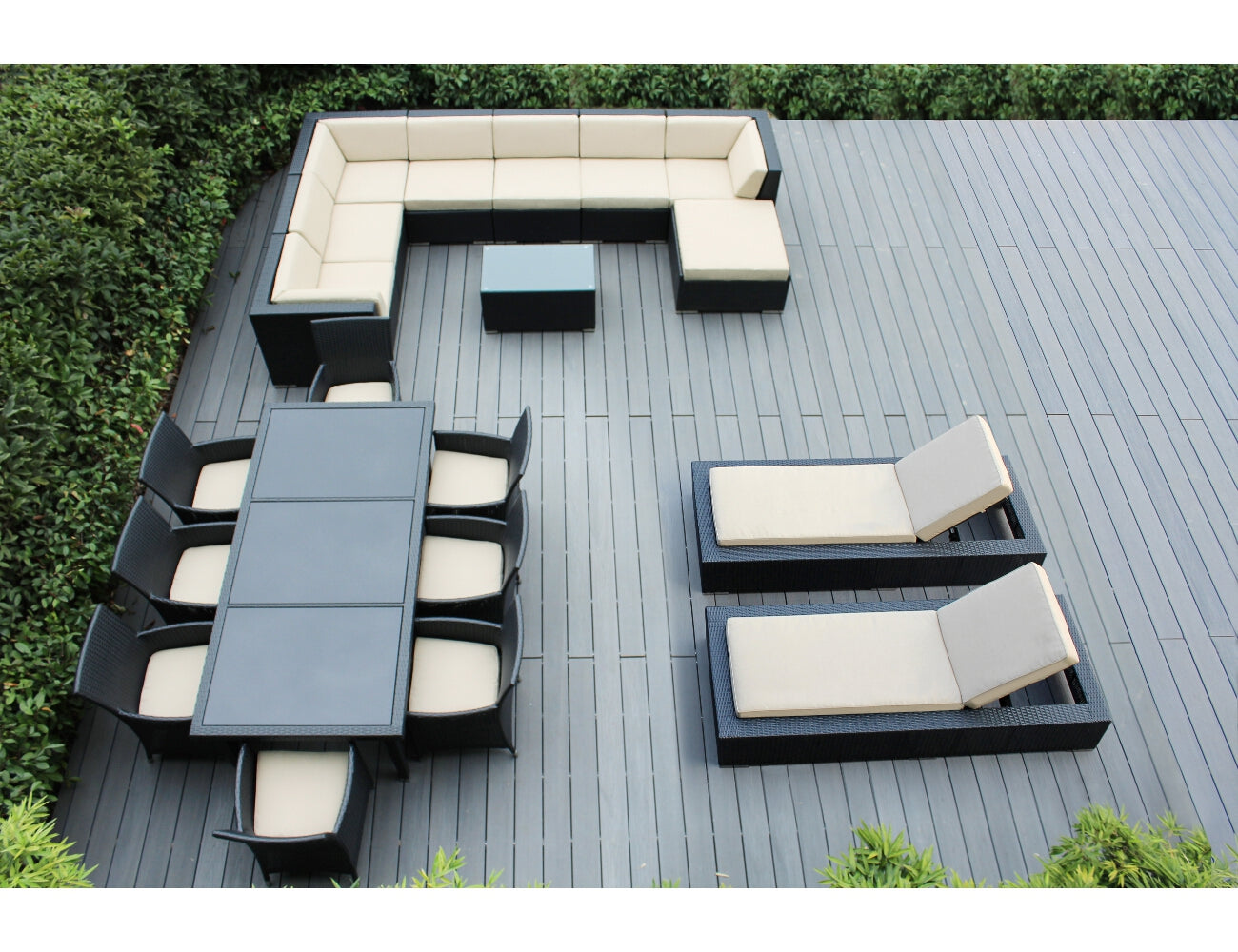 Rainshield Patio Furniture -  20 Piece Combination Set with Seating, Dining & Chaise Lounges