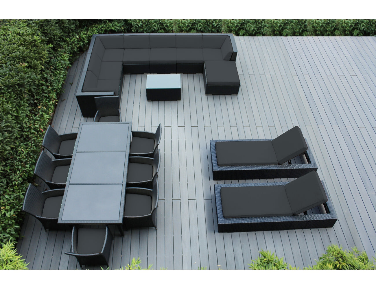 Rainshield Patio Furniture -  20 Piece Combination Set with Seating, Dining & Chaise Lounges