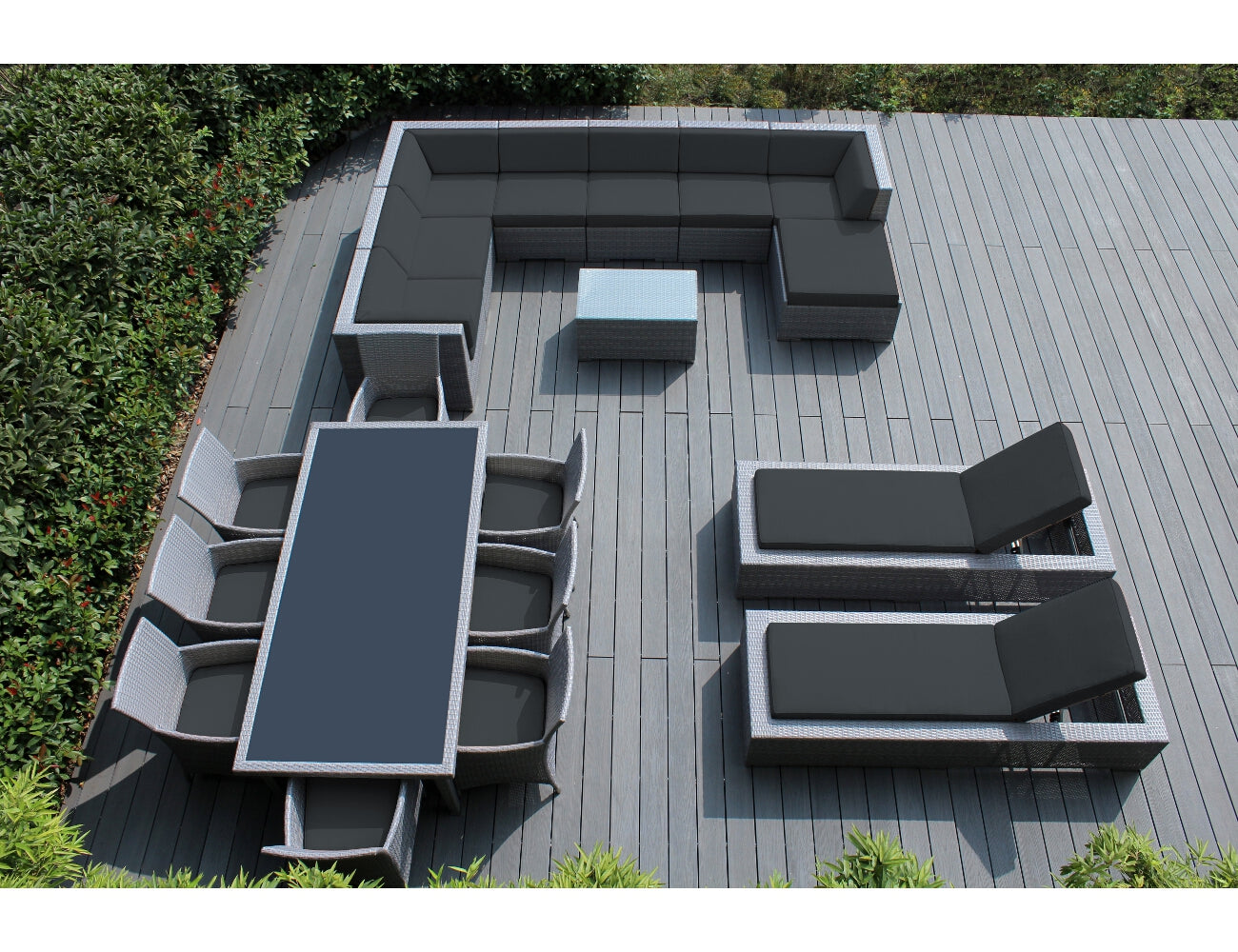 Rainshield Patio Furniture -  20 Piece Combination Set with Seating, Dining & Chaise Lounges