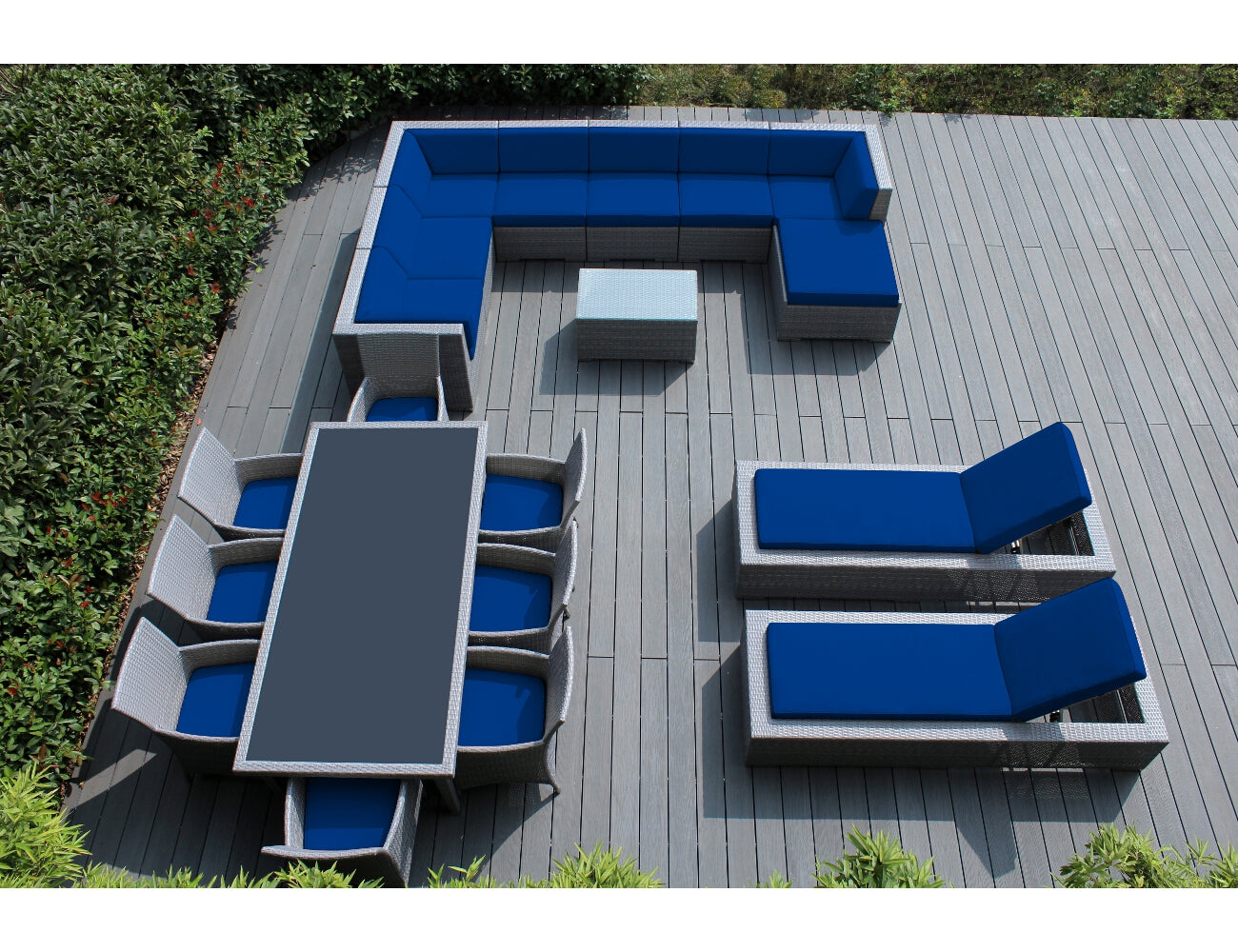 Rainshield Patio Furniture -  20 Piece Combination Set with Seating, Dining & Chaise Lounges