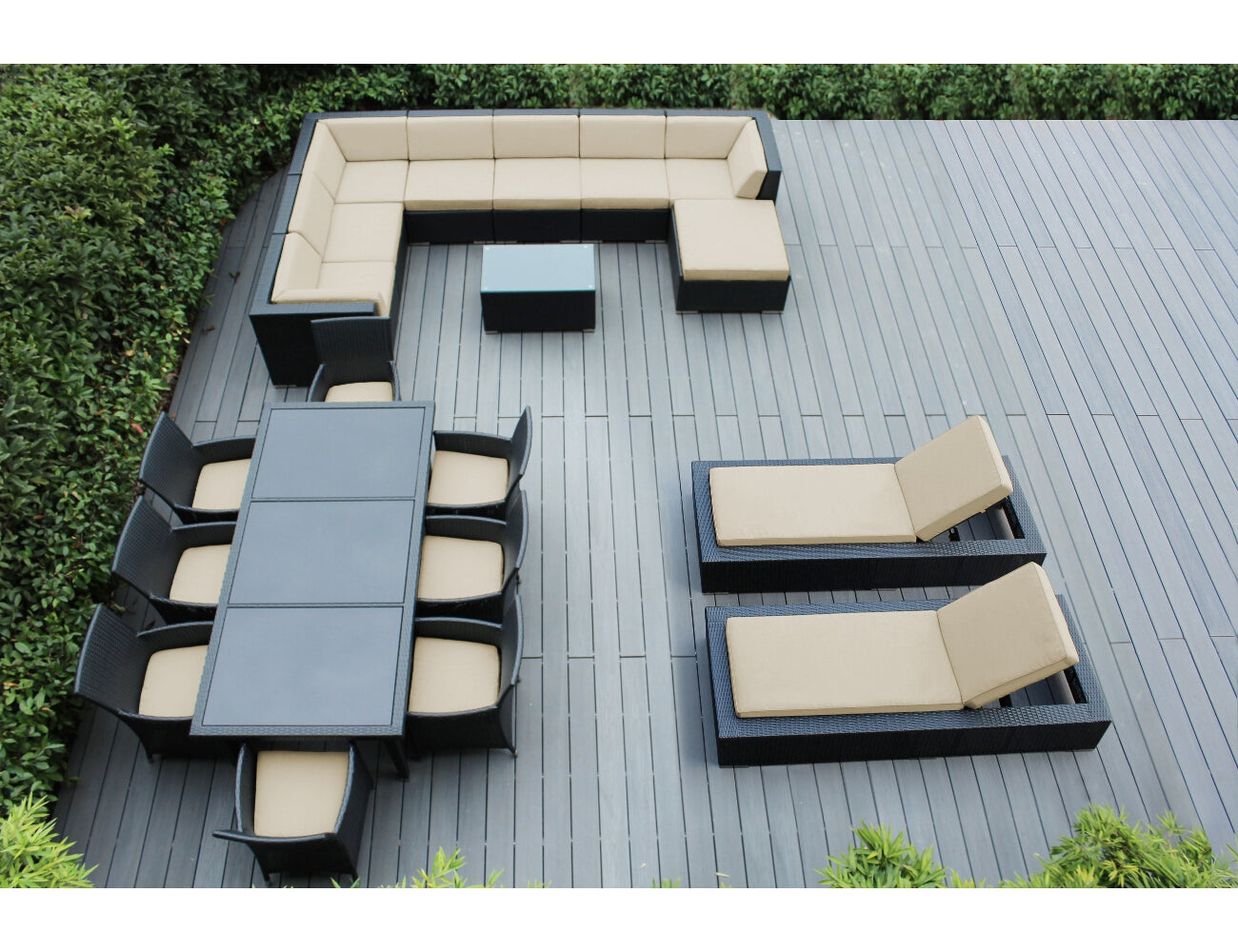 Rainshield Patio Furniture -  20 Piece Combination Set with Seating, Dining & Chaise Lounges