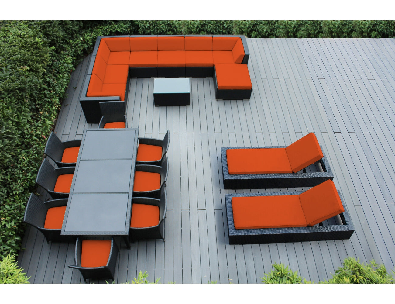 Rainshield Patio Furniture -  20 Piece Combination Set with Seating, Dining & Chaise Lounges