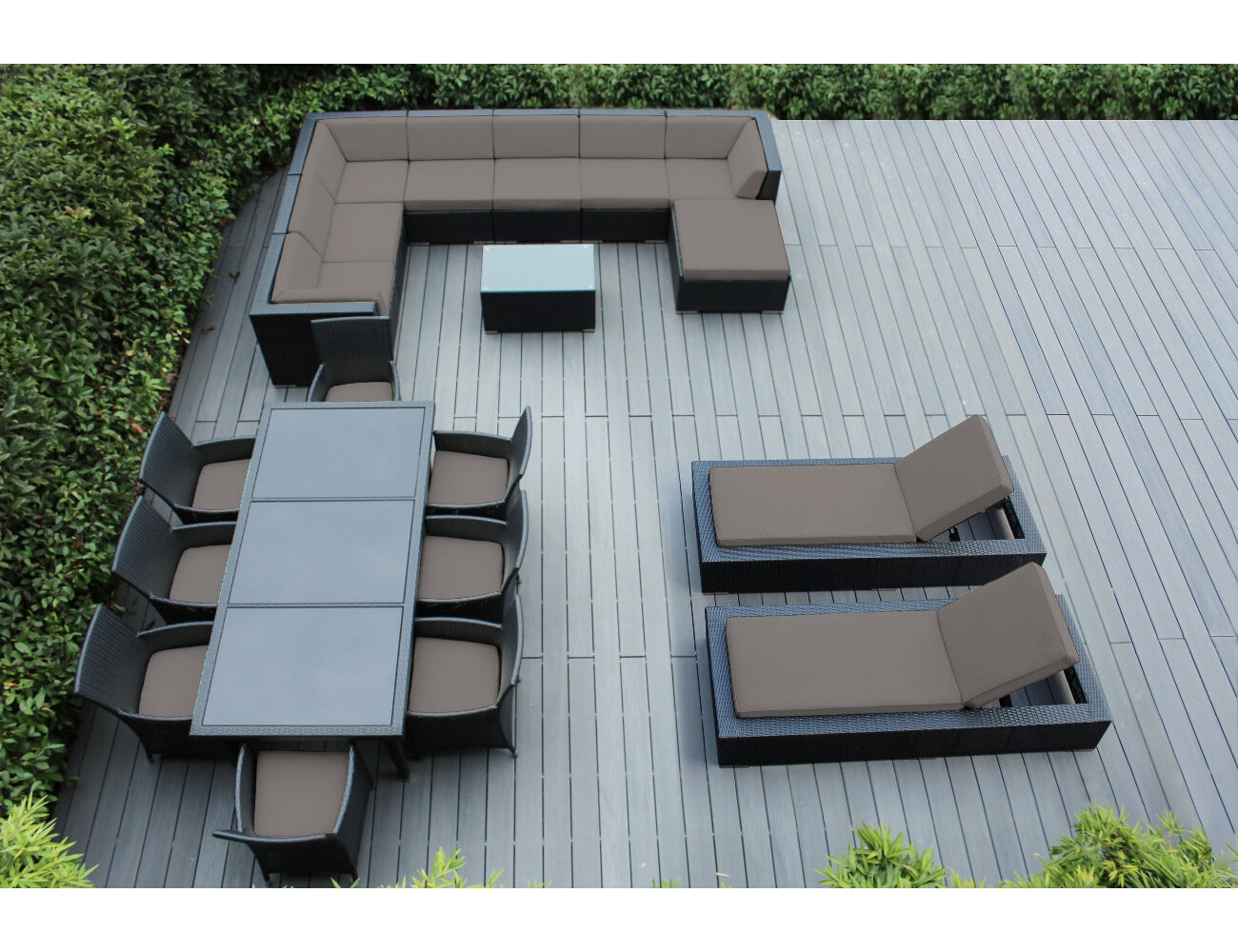 Rainshield Patio Furniture -  20 Piece Combination Set with Seating, Dining & Chaise Lounges