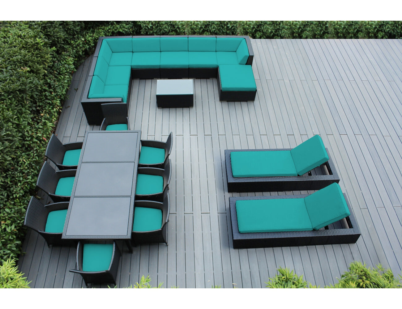 Rainshield Patio Furniture -  20 Piece Combination Set with Seating, Dining & Chaise Lounges