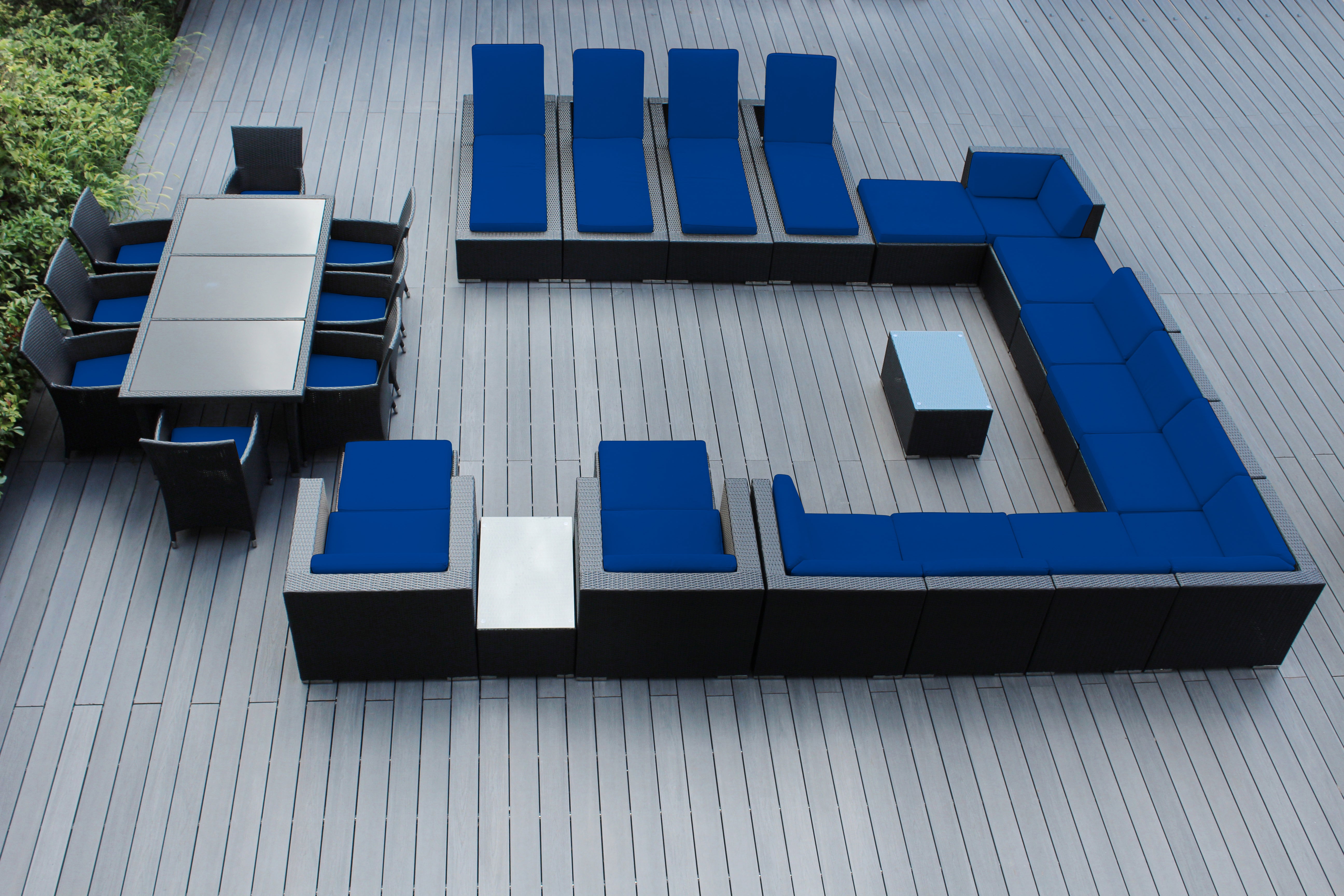 Rainshield Patio Furniture -  29 Piece Combination Set with Seating, Dining & Chaise Lounges